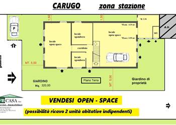 CARUGO VENDESI OPEN SPACE / TRASF. IN 2 ABITAZIONI